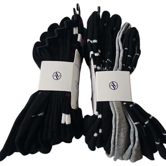 Adrienne Vittadini Designer Socks‎ Bundle Packs Length Black 2 Pack Fit 5/10 - Picture 3 of 6